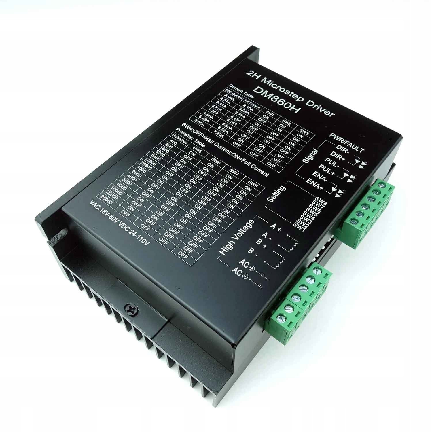 Ovladač krokového motoru DMA860H 7.2A 300kHz DM860H