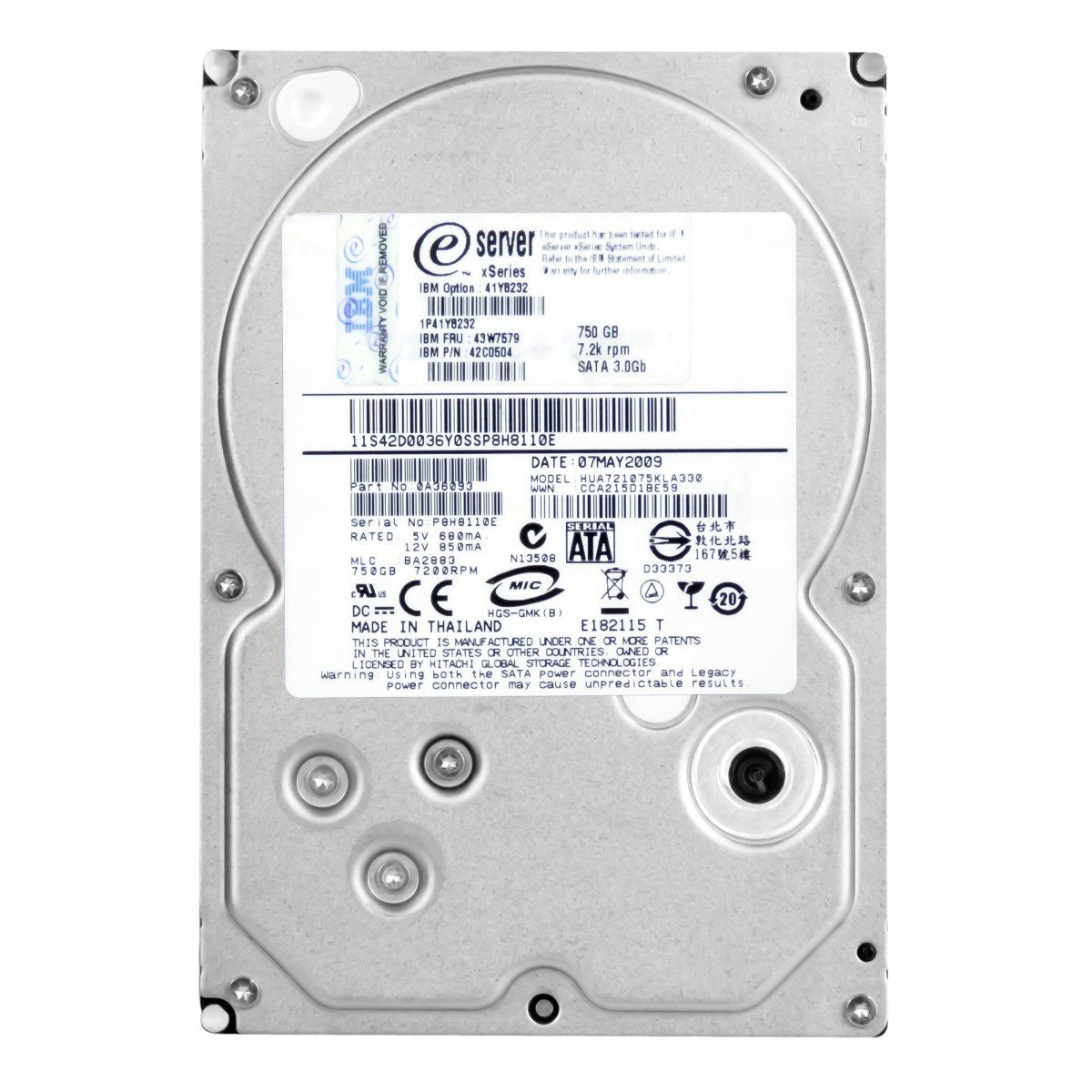 Ibm 43V7579 750GB Sata II 3.5'' HUA721075KLA330