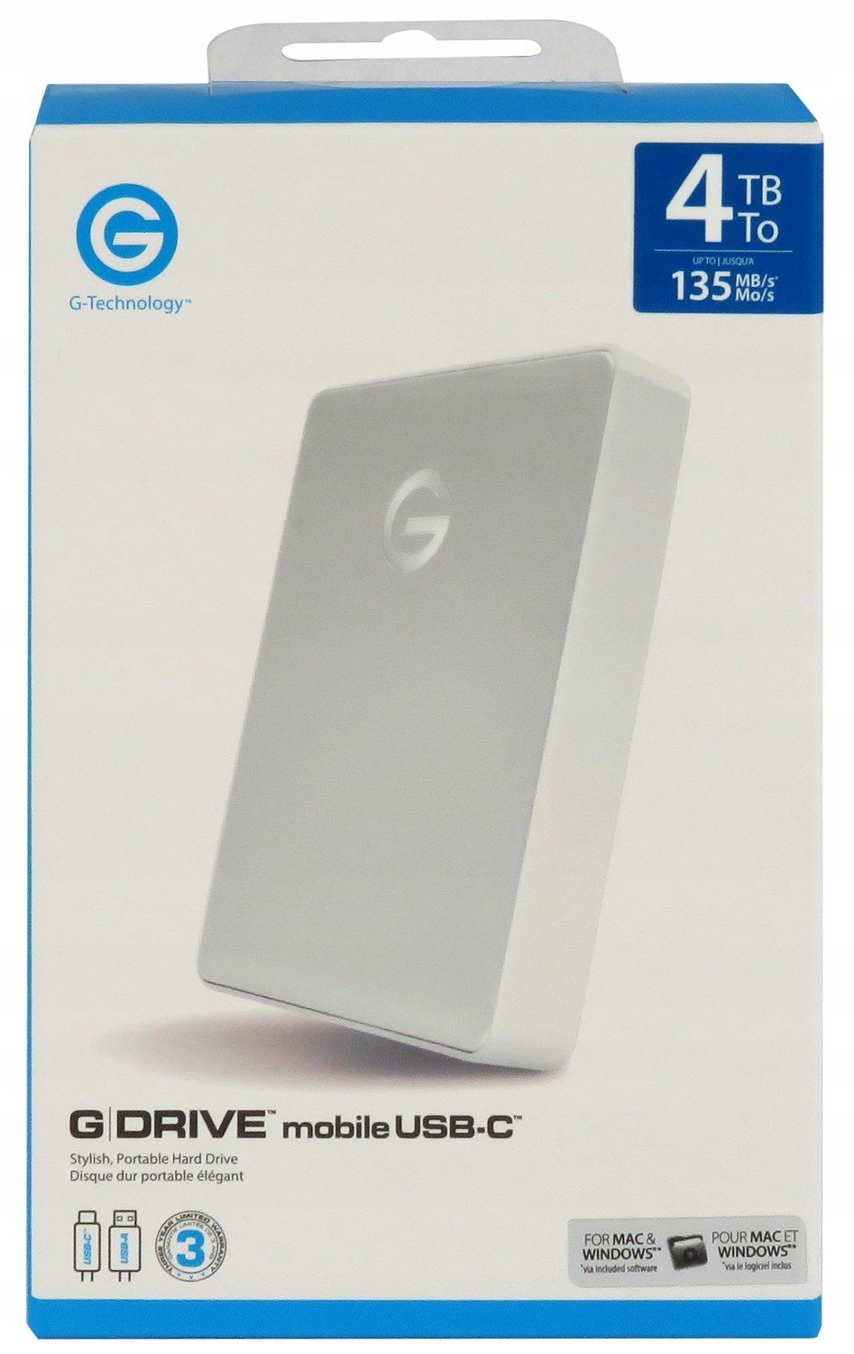 G-technology G-drive Mobile Usb-c 4TB 2,5'' Stříbrný