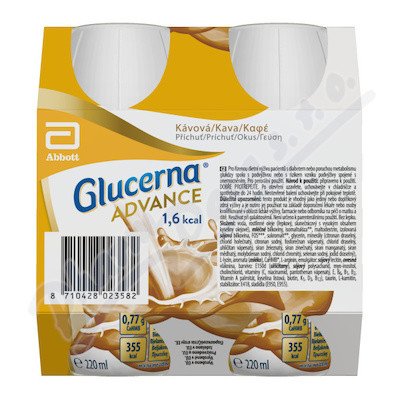 Glucerna Advance 1,6 Kcal kávová příchuť perorální roztok 220ml 4 kusy