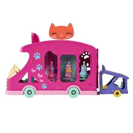 Mattel ENCHANTIMALS KOČIČÍ MÓDNÍ OBCHOD NA KOLECH HERNÍ SET