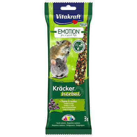 Tyčinky VITAKRAFT Emotion Kracker Herbal pro malé hlodavce 75 g