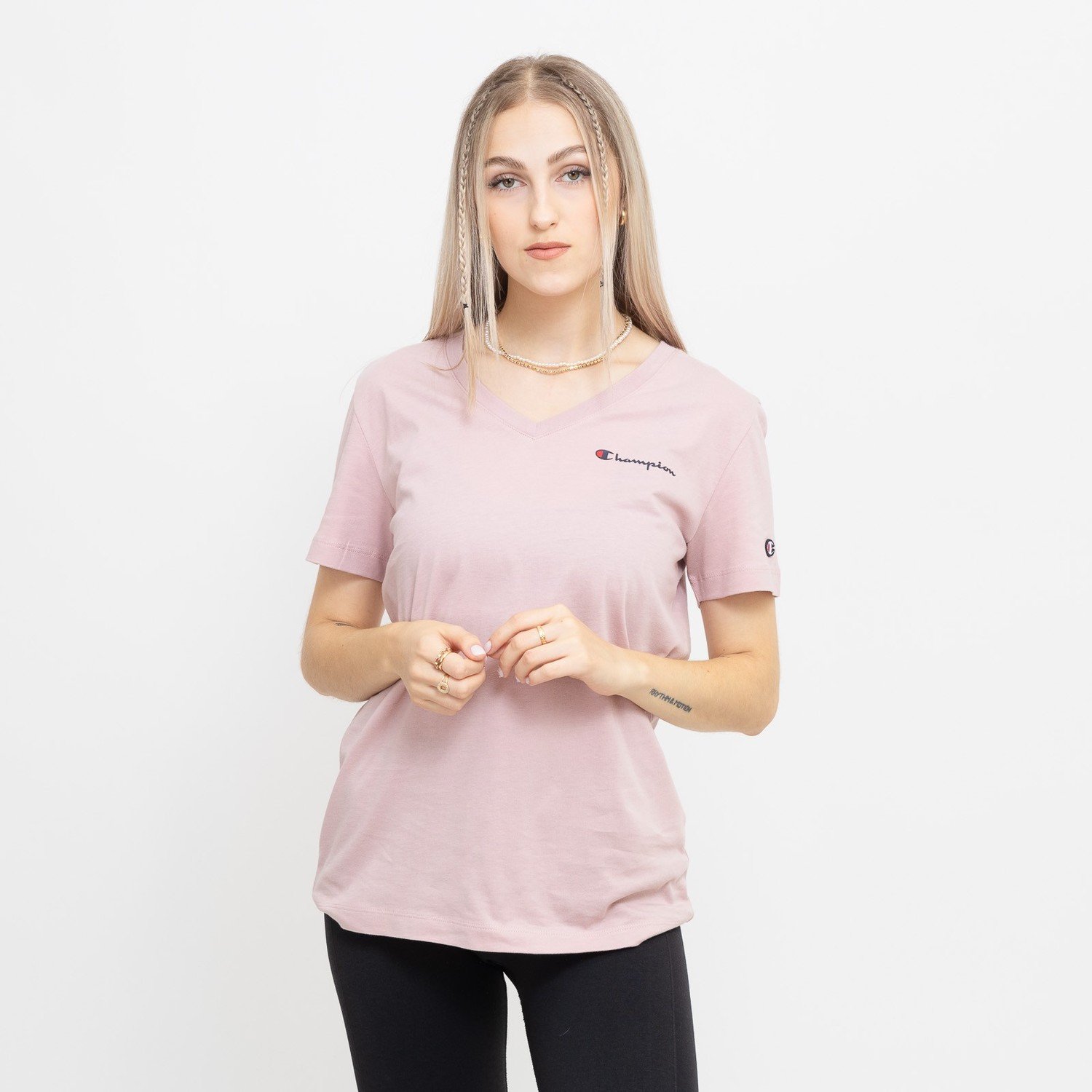 Champion V-Neck T-Shirt L