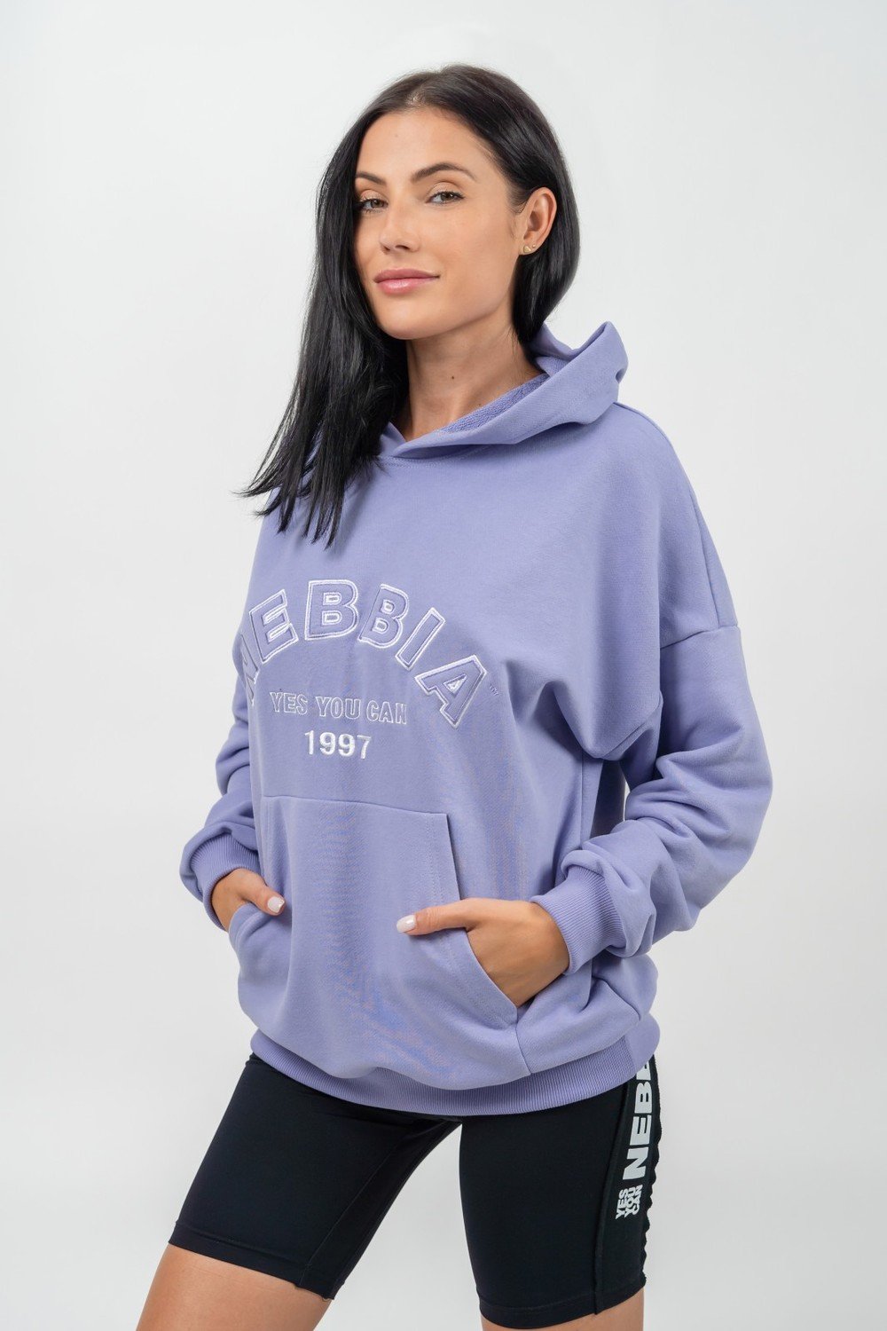 Nebbia Branded Oversized Hoodie GYM RAT XS