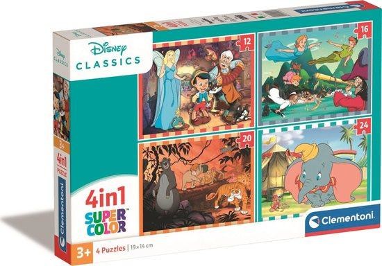 CLEMENTONI Puzzle Disney klasika 4v1 (12+16+20+24 dílků)