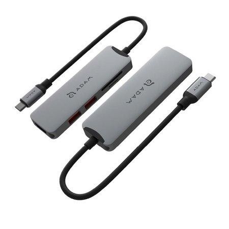 Adam Elements USB-C Casa A05 5-in-1 Hub 4K 60 Hz - Grey, AEAAPADHUBA05GY