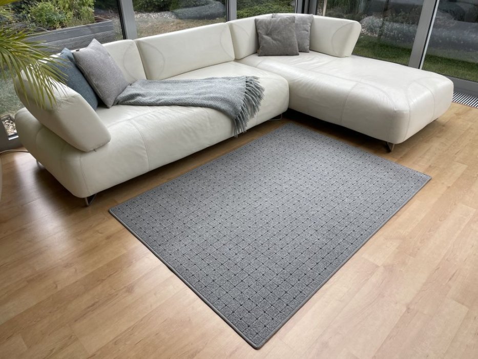 Kusový koberec Udinese šedý - 57x120 cm Vopi koberce