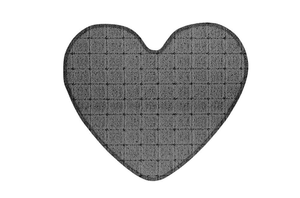 Kusový koberec Udinese šedý srdce - 100x120 srdce cm Vopi koberce