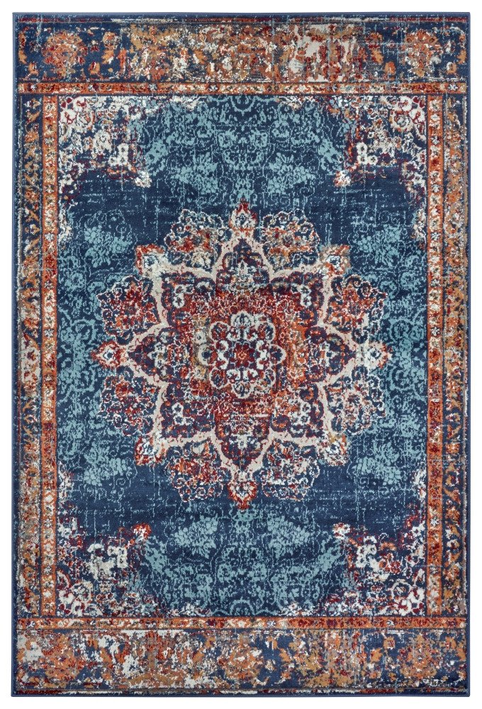 Kusový koberec Luxor 105637 Moderno Blue Multicolor - 57x90 cm Hanse Home Collection koberce