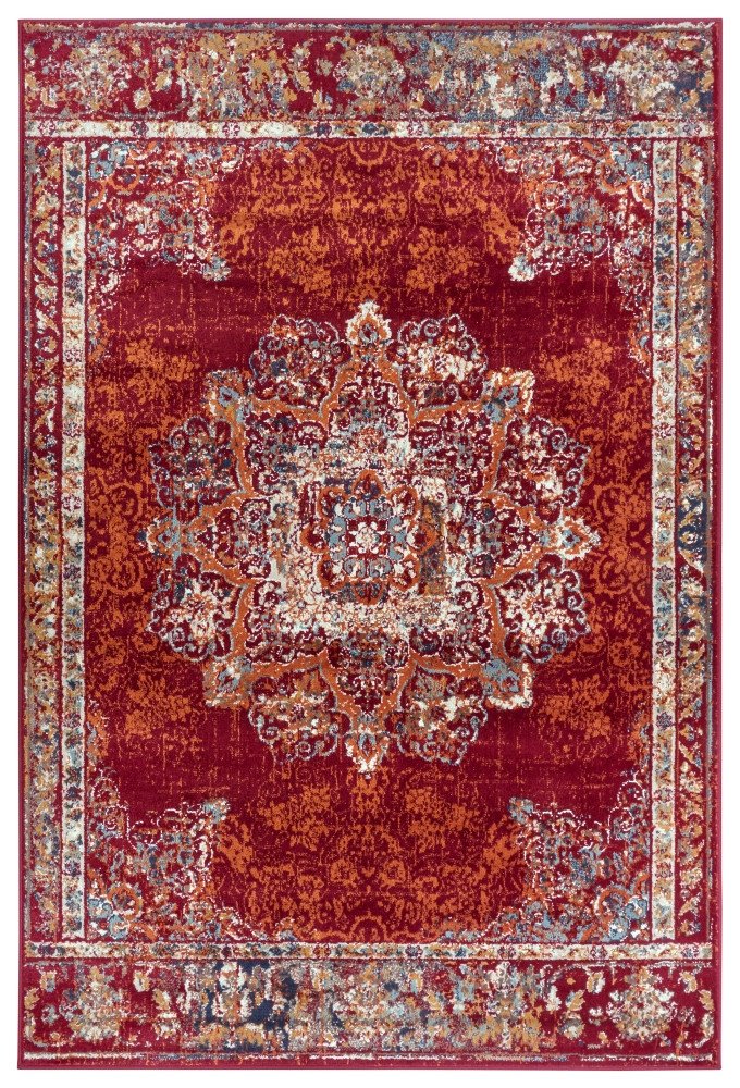 Kusový koberec Luxor 105638 Moderno Red Multicolor - 57x90 cm Hanse Home Collection koberce