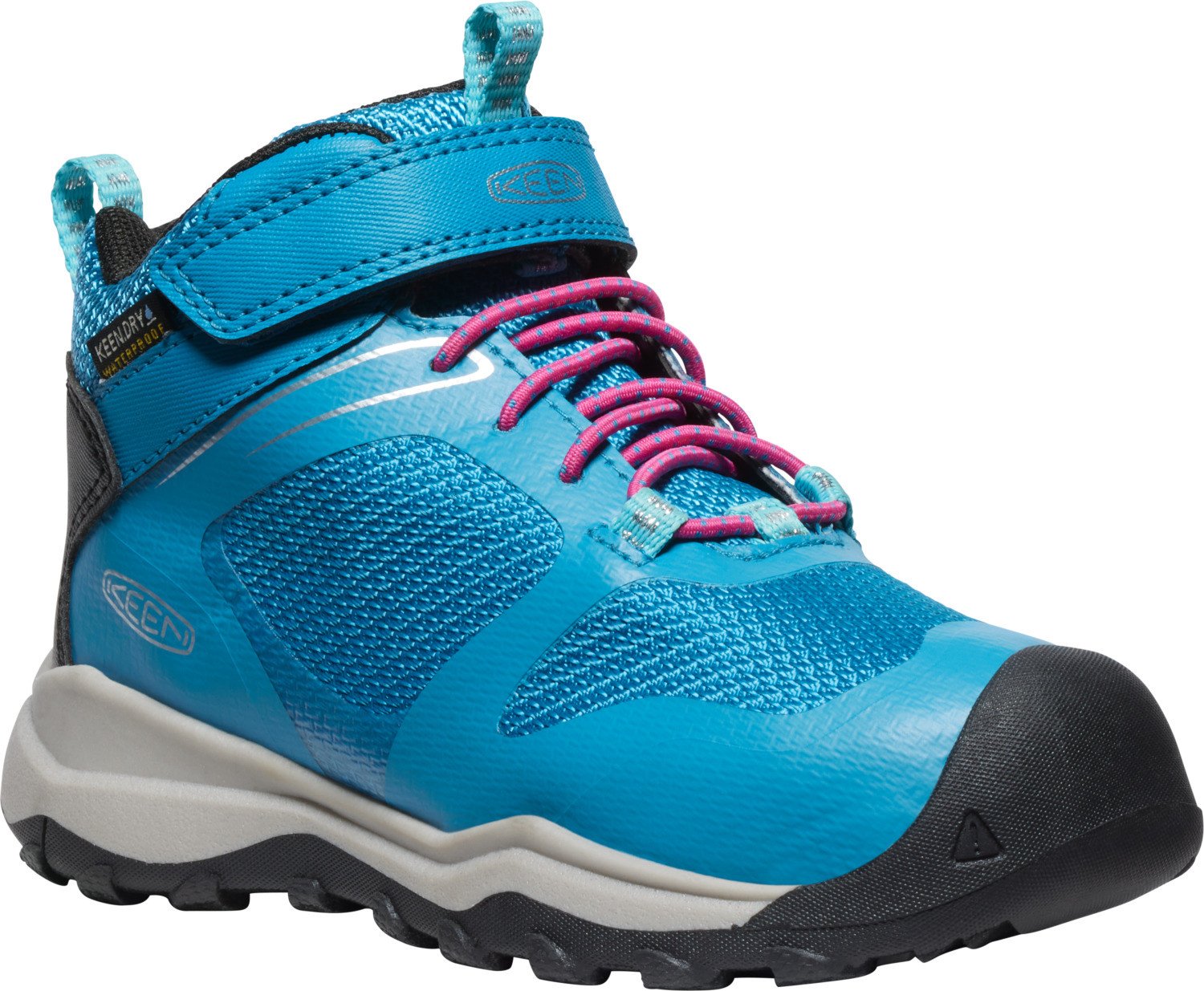 Keen WANDURO MID WP CHILDREN fjord blue/fuchsia purple Velikost: 27/28