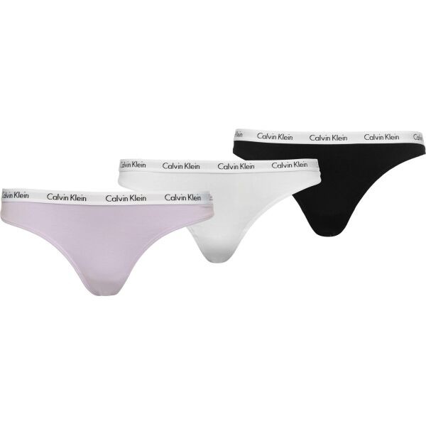 Calvin Klein CAROUSEL - 3 PACK Dámská tanga, mix, velikost M