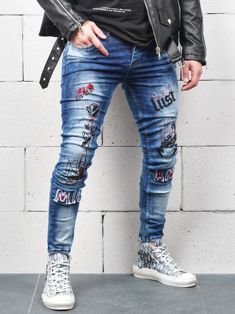 Sernes Pánské džínové kalhoty Rose Tattoo jeansová 34