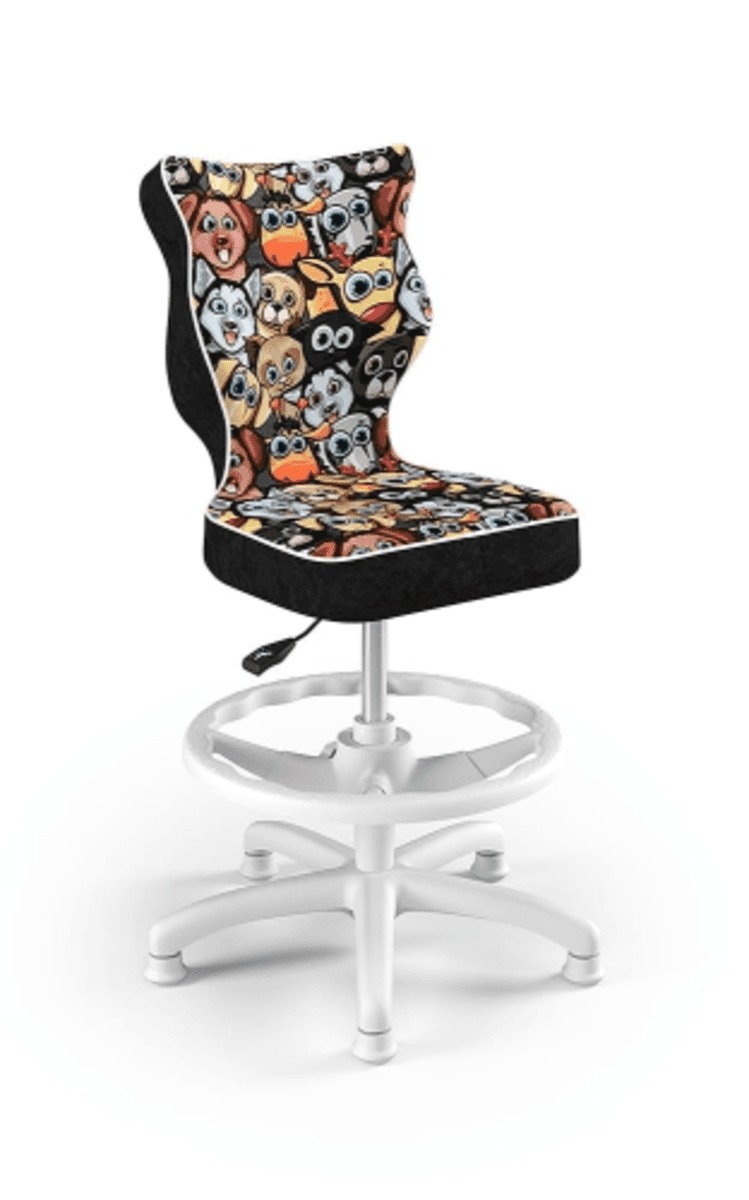 Dětská ergonomická židle k psacímu stolu upravená na výšku 119-142 cm - zvířátka student chair animals