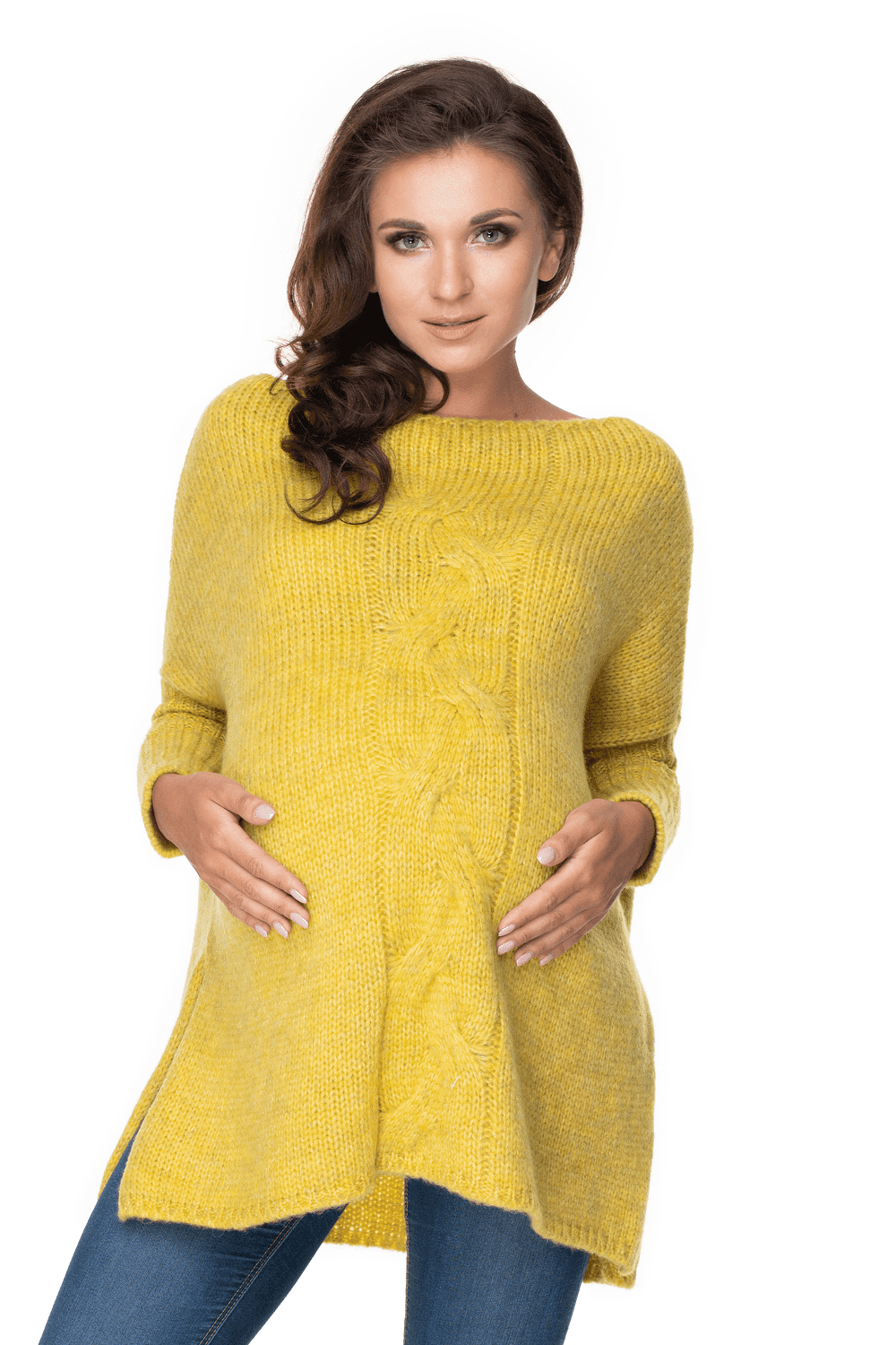 PeeKaBoo Dámský těhotenský kardigan Mulbonso hořčicová Univerzální