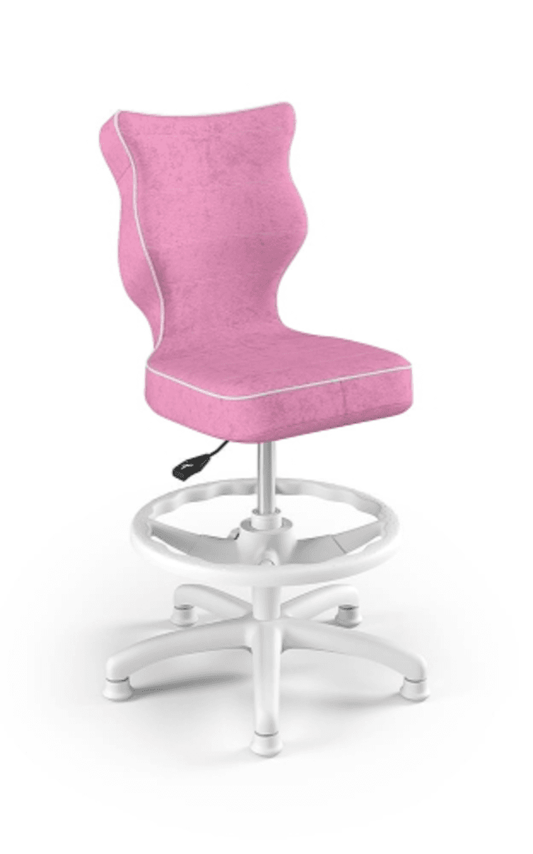 Dětská ergonomická židle k psacímu stolu upravená na výšku 119-142 cm - růžová pink student chair
