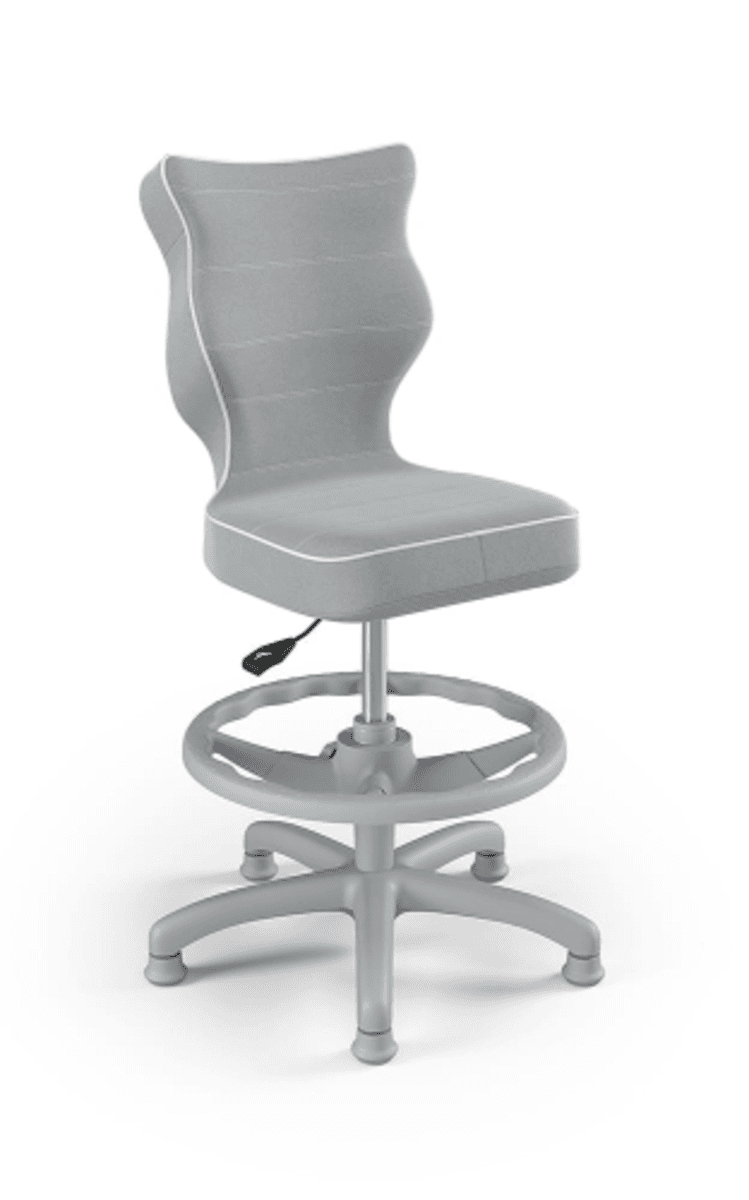 Dětská ergonomická židle k psacímu stolu upravená na výšku 119-142 cm  - šedá student chair grey