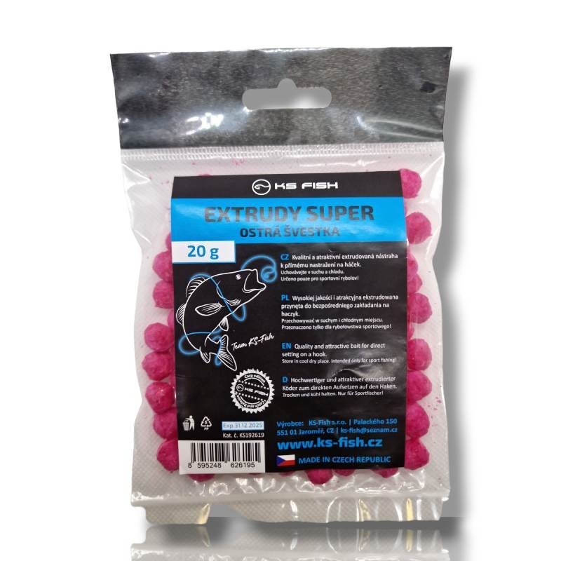 KS Fish extrudy super 20g ostrá švestk-KS192619
