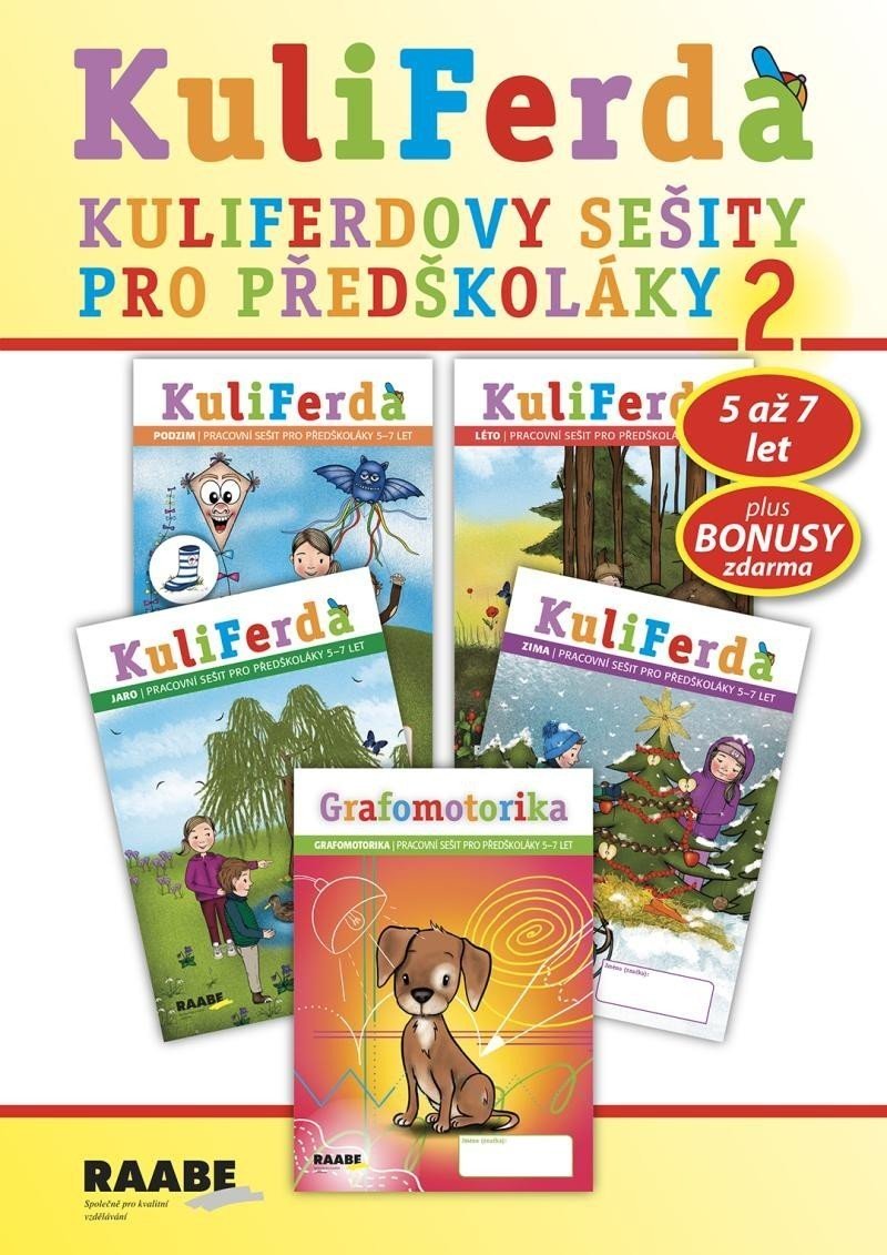KuliFerda (5–7 let) - SADA 5 pracovních sešitů č.2 - Hana Nádvorníková; Jana Pechancová; Noemi Keřkovská