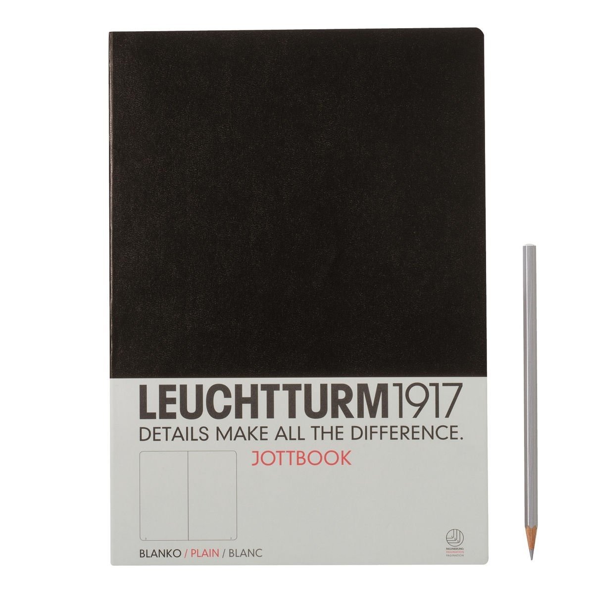 LEUCHTTURM1917 JOTTBOOK MEDIUM (A5), linky, black 339929