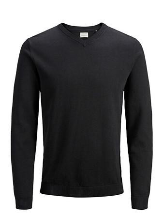 Jack&Jones Pánský svetr JJEBASIC 12137194 12137194 Black XL