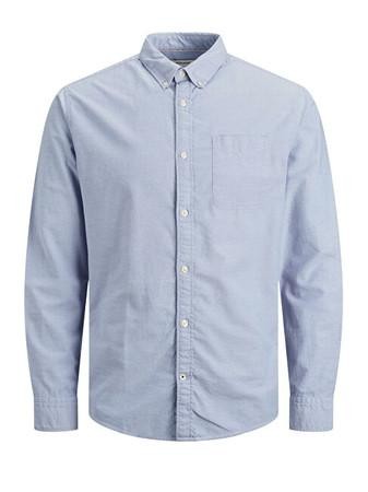 Jack&Jones PLUS Pánská košile JJEOXFORD Slim Fit 12190444 Cashmere Blue PLUS SIZE 6XL