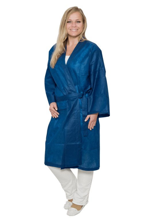 Medical industry Kimono se zavazováním, 150 x 135 cm, 5 ks, modré