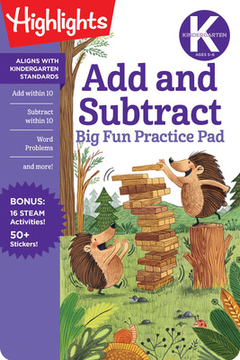 Kindergarten Add and Subtract Big Fun Practice Pad (Highlights Learning)(Paperback)