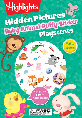 Baby Animal Hidden Pictures Puffy Sticker Playscenes (Highlights)(Paperback)