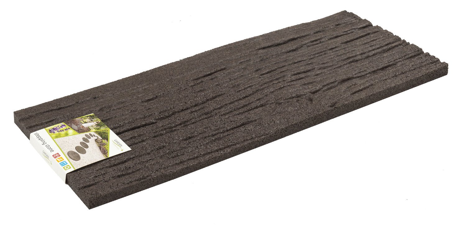Multy home Dekorativní zahradní nášlap Railroad Tie hnědá, gumová