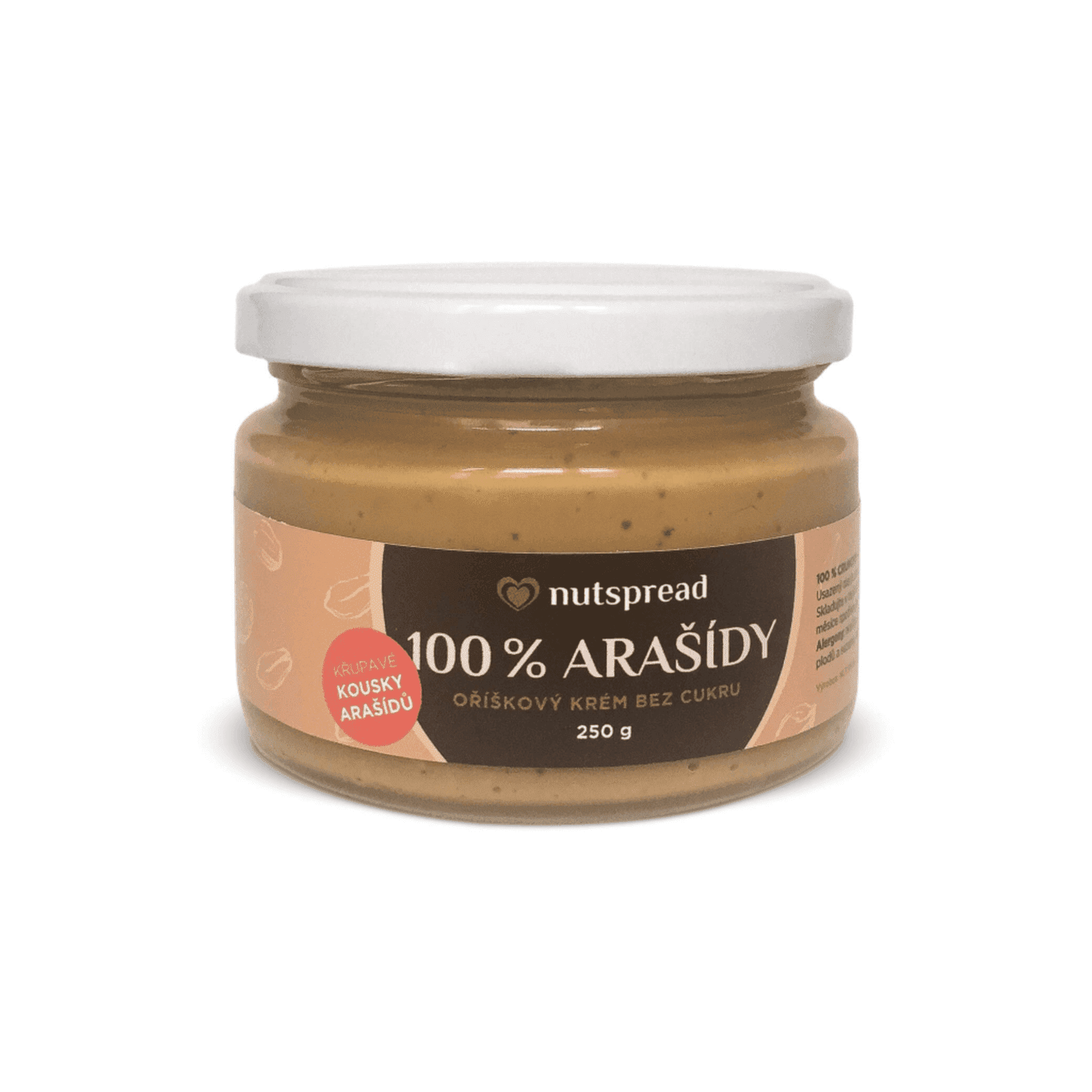 NUTSPREAD arašídové máslo křupavé 250 g  expirace