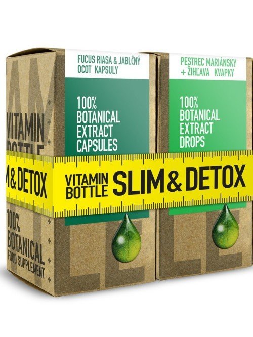 SLIM & DETOX – Fucus řasa s jablečným octem 60 kapslí + Ostropestřec mariánský s kopřivou 50 ml