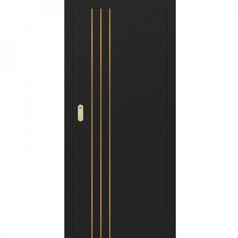 Posuvné dveře do pouzdra INTERSIE LUX BROUŠENÉ ZLATO