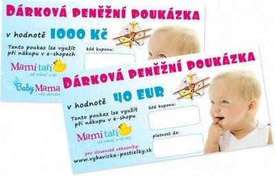 Mamitati.cz Dárkový poukaz Mamitati.cz v hodnotě 1000kč/40eur
