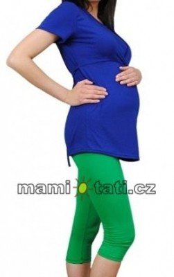 Be MaaMaa Těhotenské barevné legíny 3/4 délky - zelená, vel. M, vel. M (38)