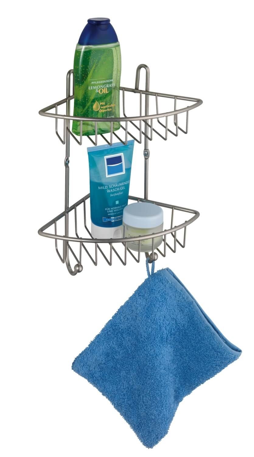 WENKO Rohová polička MILANO chrom 30x23x17 cm