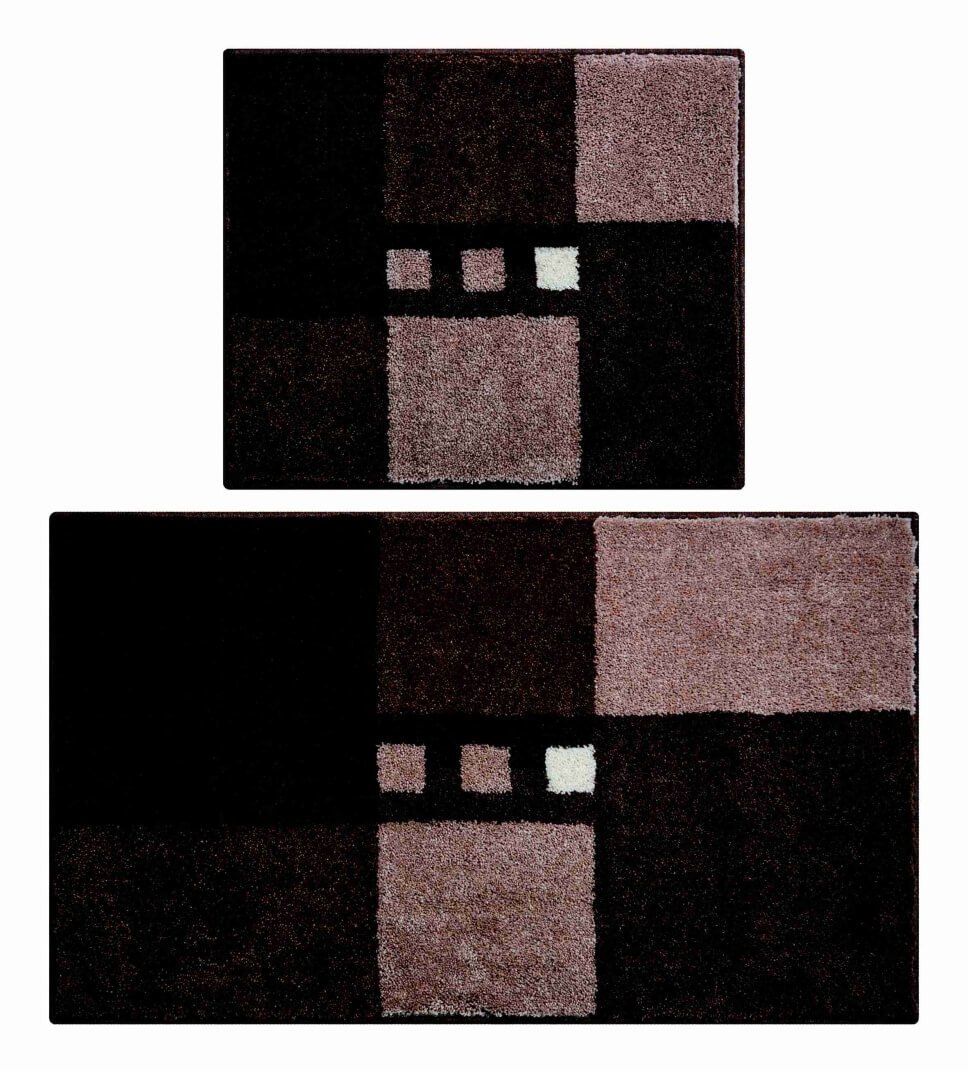 GRUND Koupelnová předložka MERKUR hnědá Rozměr: 40x50 cm bez výřezu+50x80 cm