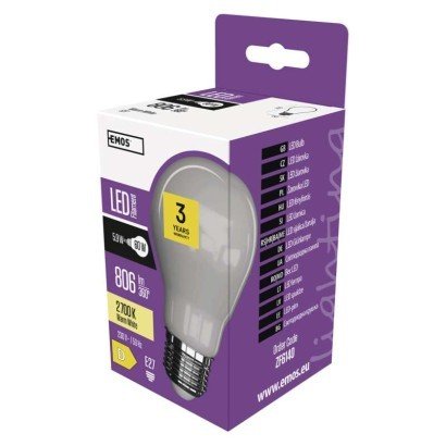 LED žárovka Filament A60 / E27 / 5,9 W (60 W) / 806 lm / teplá bílá