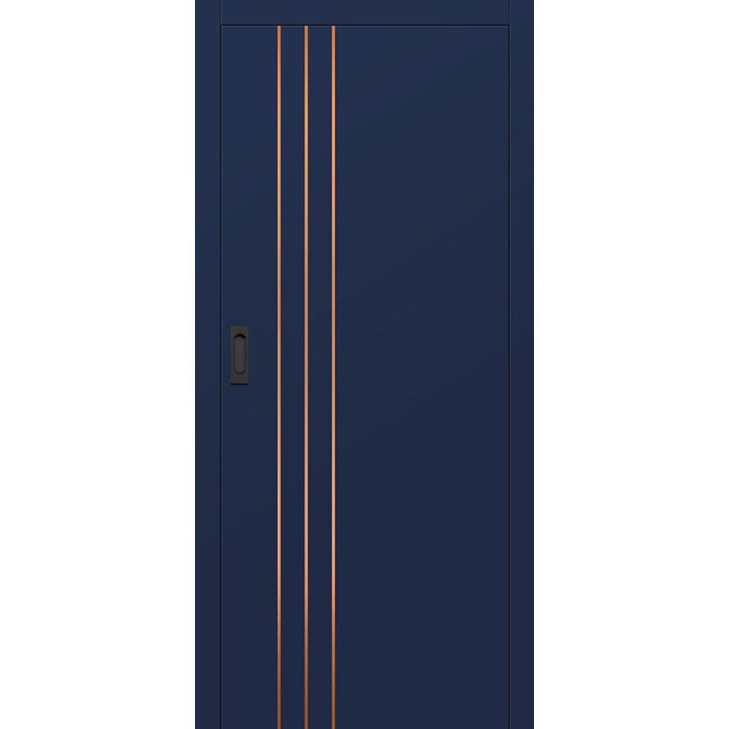 Posuvné dveře do pouzdra INTERSIE LUX Kartáčovaná měď