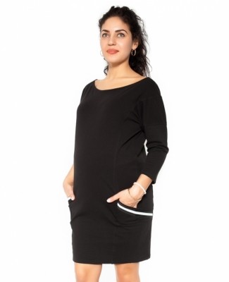 Be MaaMaa Těhotenská šaty Bibi - černé - S, vel.  S (36)
