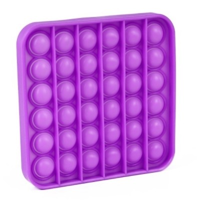 Pop It - Praskající bubliny silikon antistresová spol. hra, čtverec, fialová