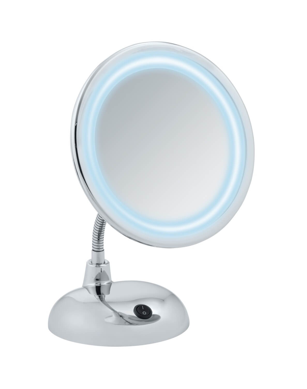 WENKO LED stojící kosmetické zrcátko STYLE chromové 28x18x12 cm