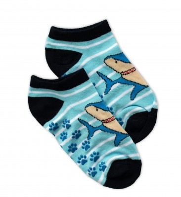 Dětské ponožky s ABS Žralok - modré, vel. 19-22