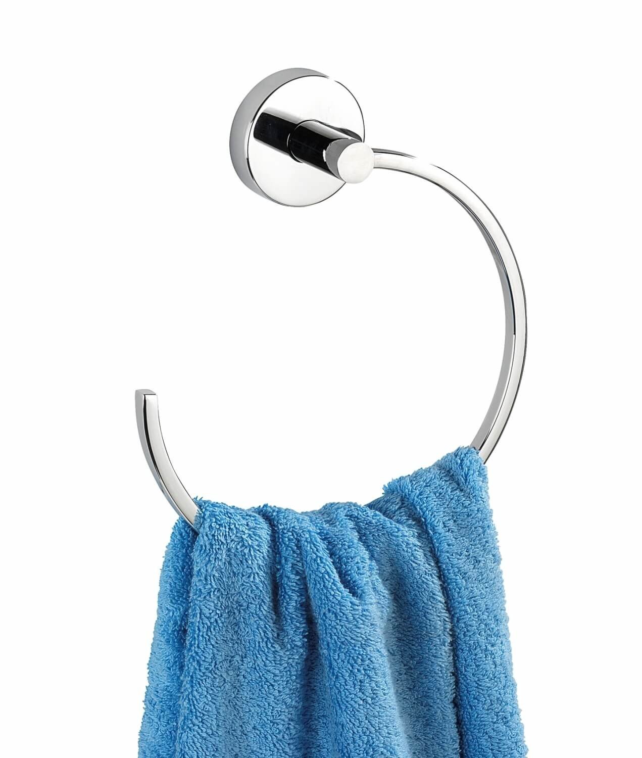 WENKO Věšák na ručníky BEZ VRTÁNÍ VacuumLoc CAPRI chromový 21x19x6 cm