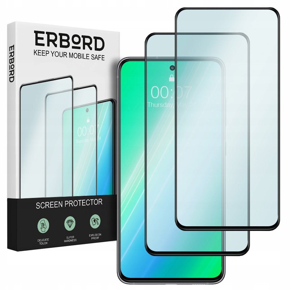 2x Tvrzené sklo Erbord pro Xiaomi Poco F5/F5 Pro