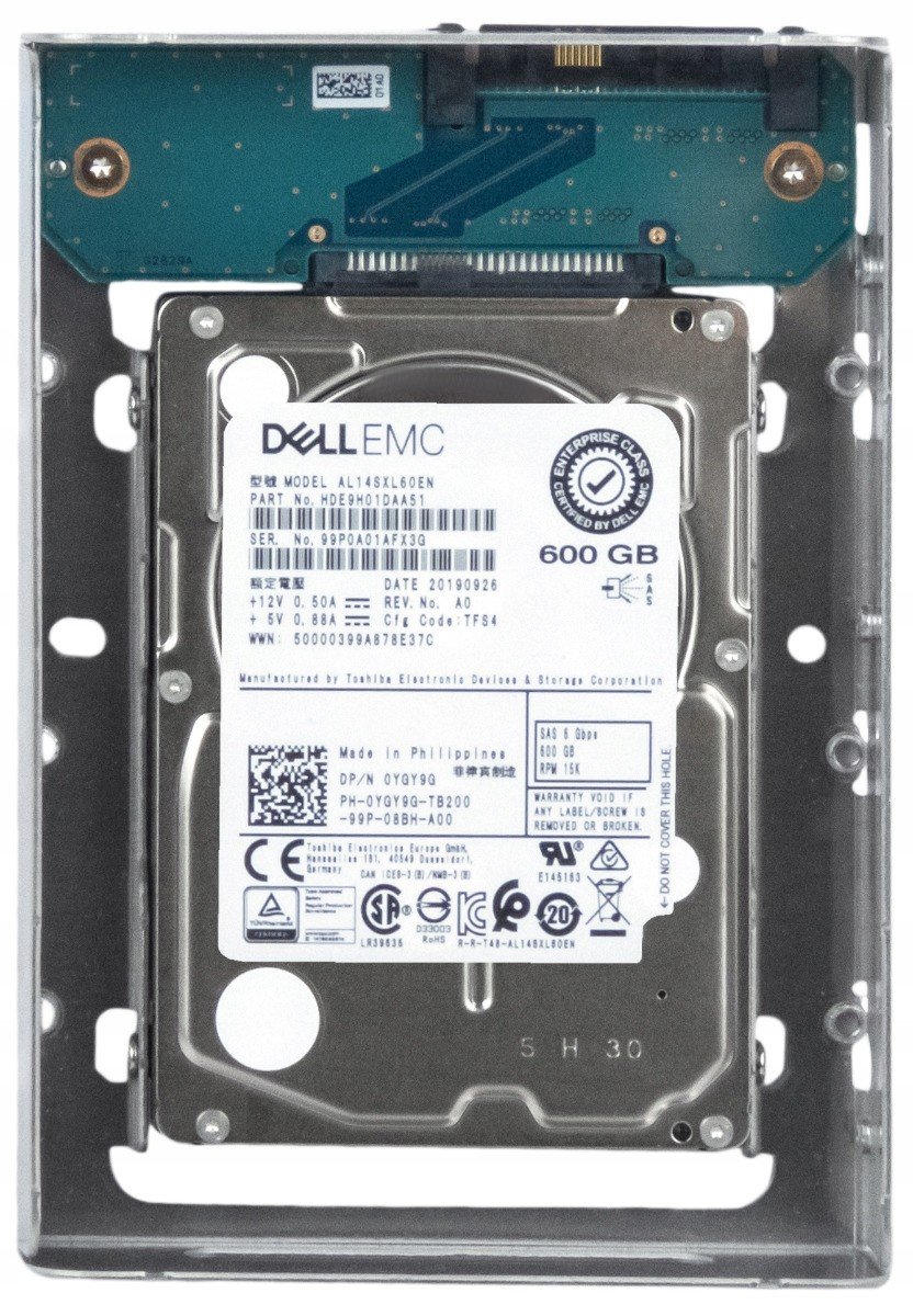 Dell 0YGY9G 600GB 15K SAS-2 3.5'' AL14SXL60EN