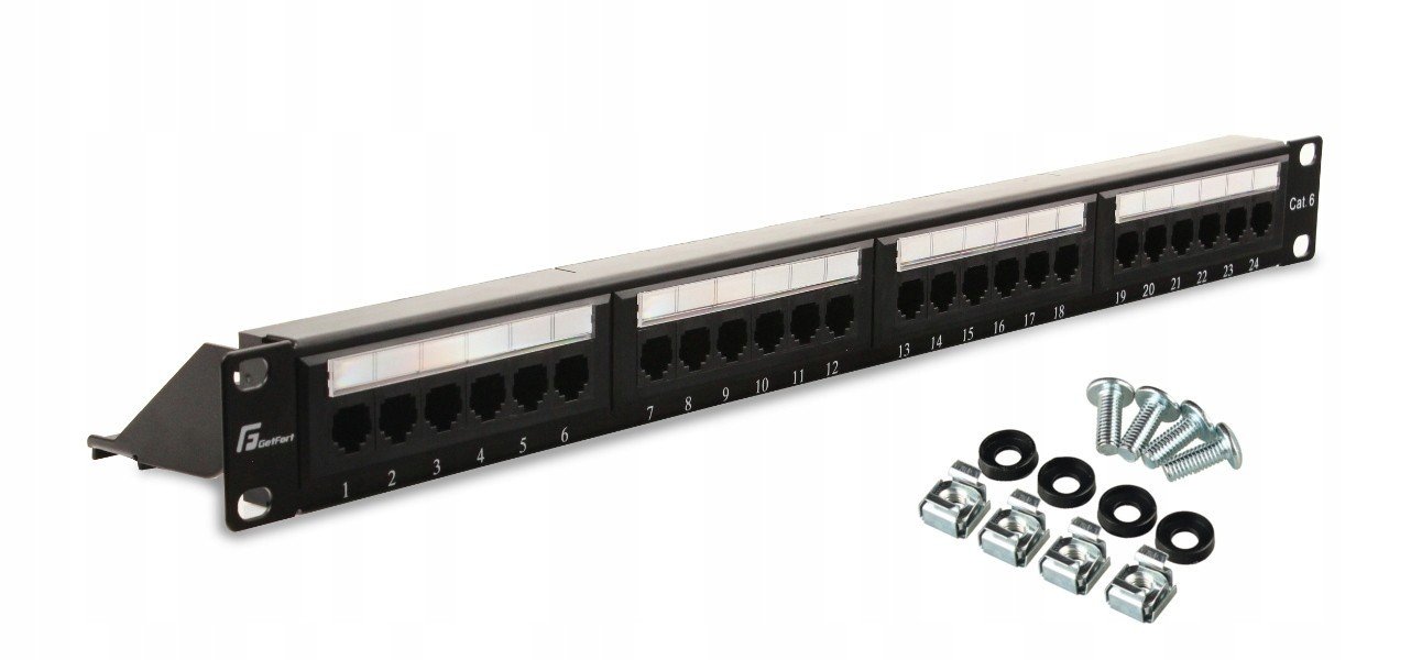 Patch Panel Utp CAT.6 24 Portů PGF-6UTP24-B4 Getfo