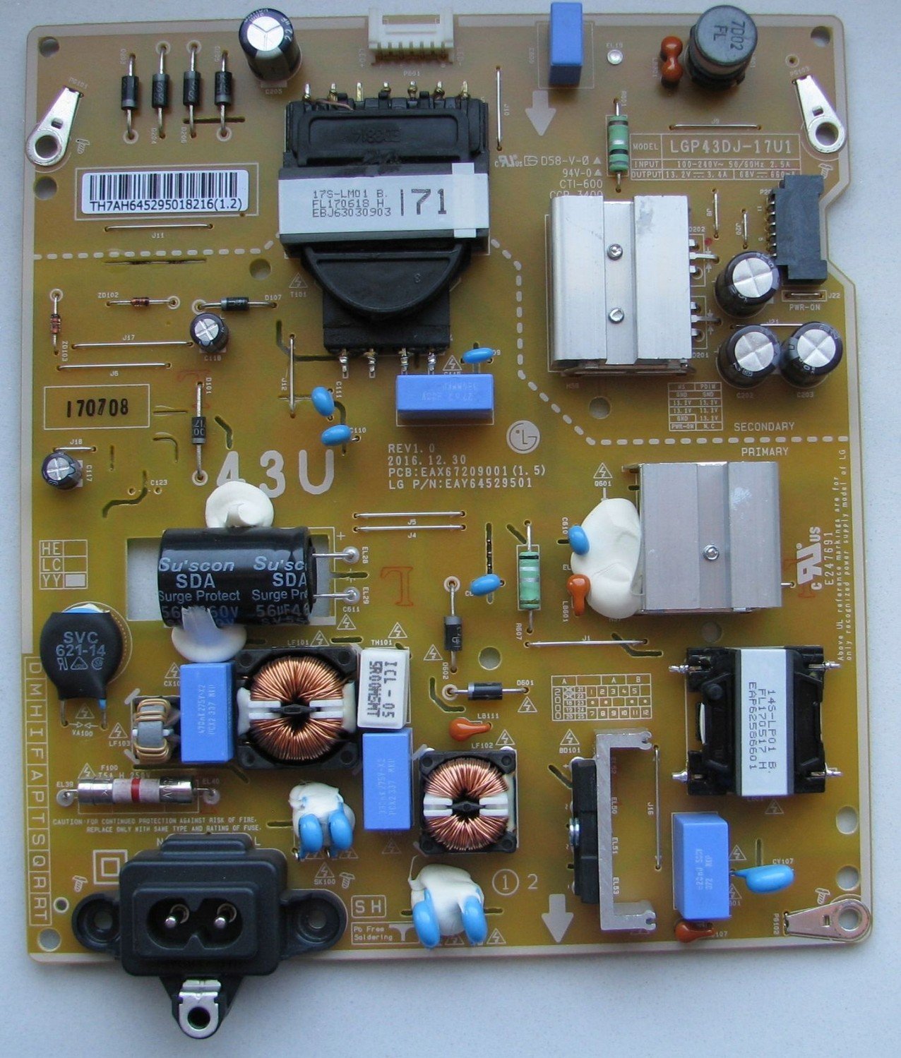 Napájecí adaptér EAX67209001(1.5) LGP43DJ-17U1 Lg 43UJ630V