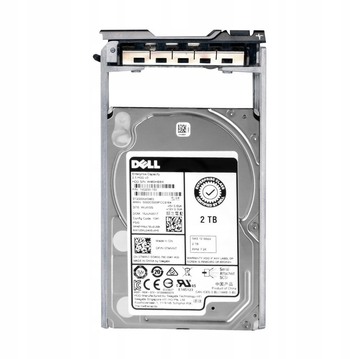Dell 0TMVN7 2TB 7,2K 128MB SAS-3 2,5' ST2000NX0463