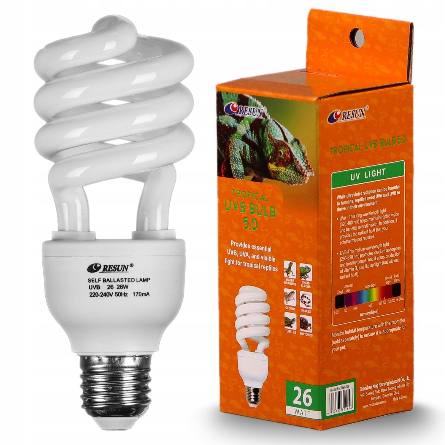 Resun Tropical Uvb Bulb 5.0 26W Uvb Žárovka